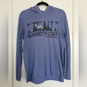 Anvil Mammoth Cave National Park Blue Graphic Long Sleeve TShirt Hoodie Womens M